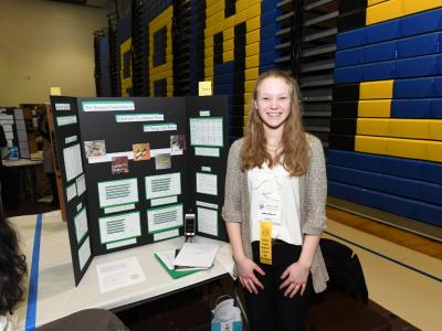 Sydney Roberts with her project